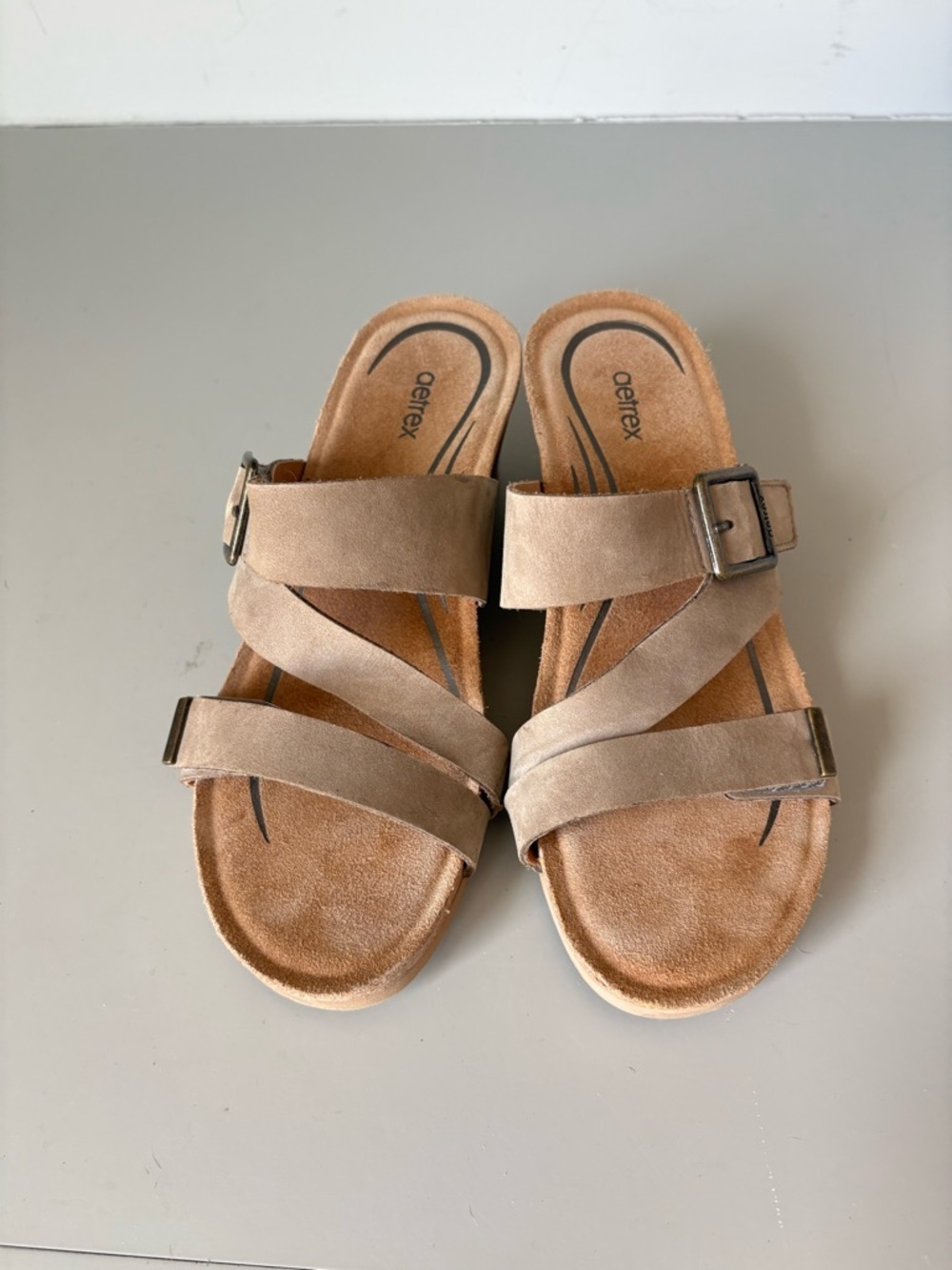 Aetrex Kimmy Arch Support Wedge Sandal Size 7 - Picture 3 of 11
